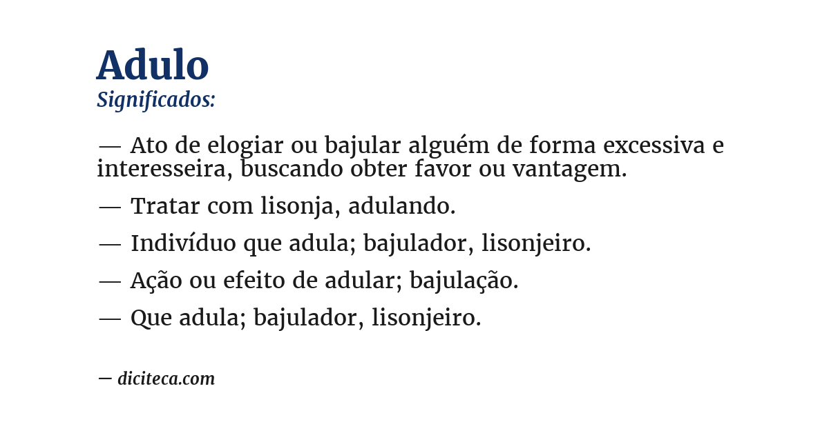 Significado de adulo