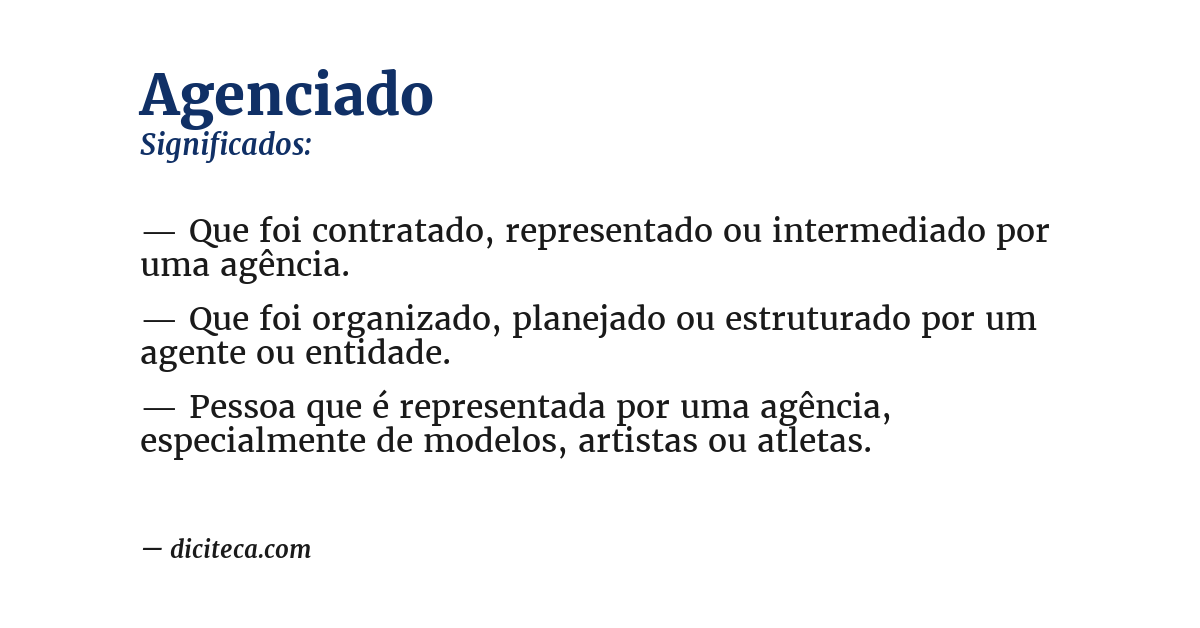 Significado de agenciado