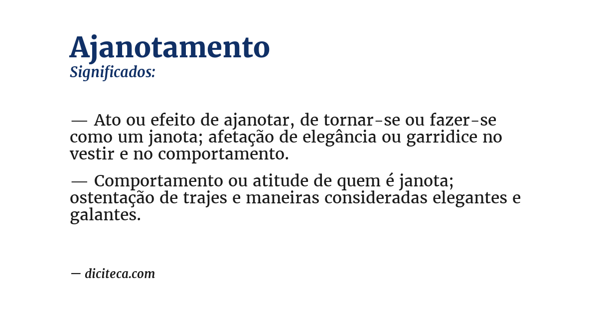 Significado de ajanotamento