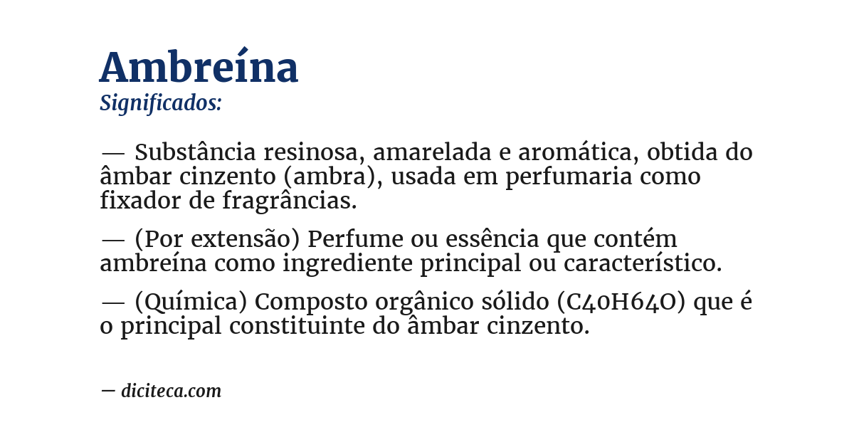 Significado de ambreína