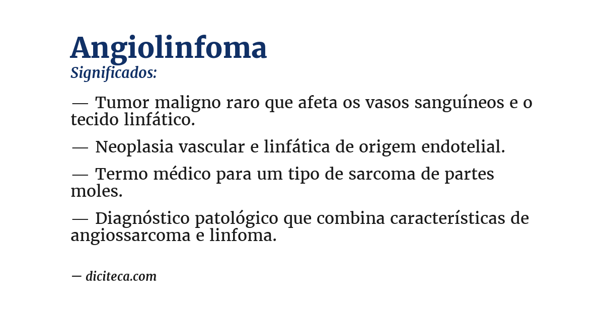 Significado de angiolinfoma