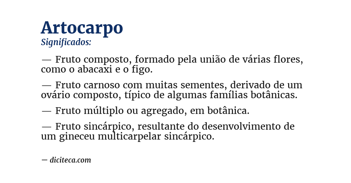 Significado de artocarpo