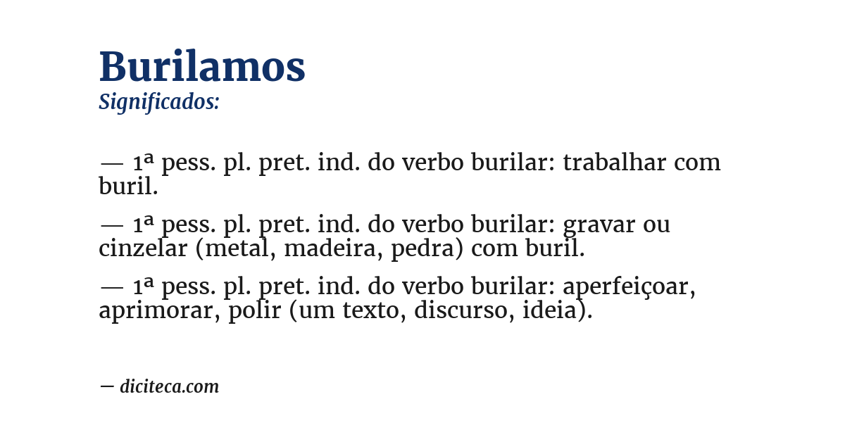 Significado de burilamos