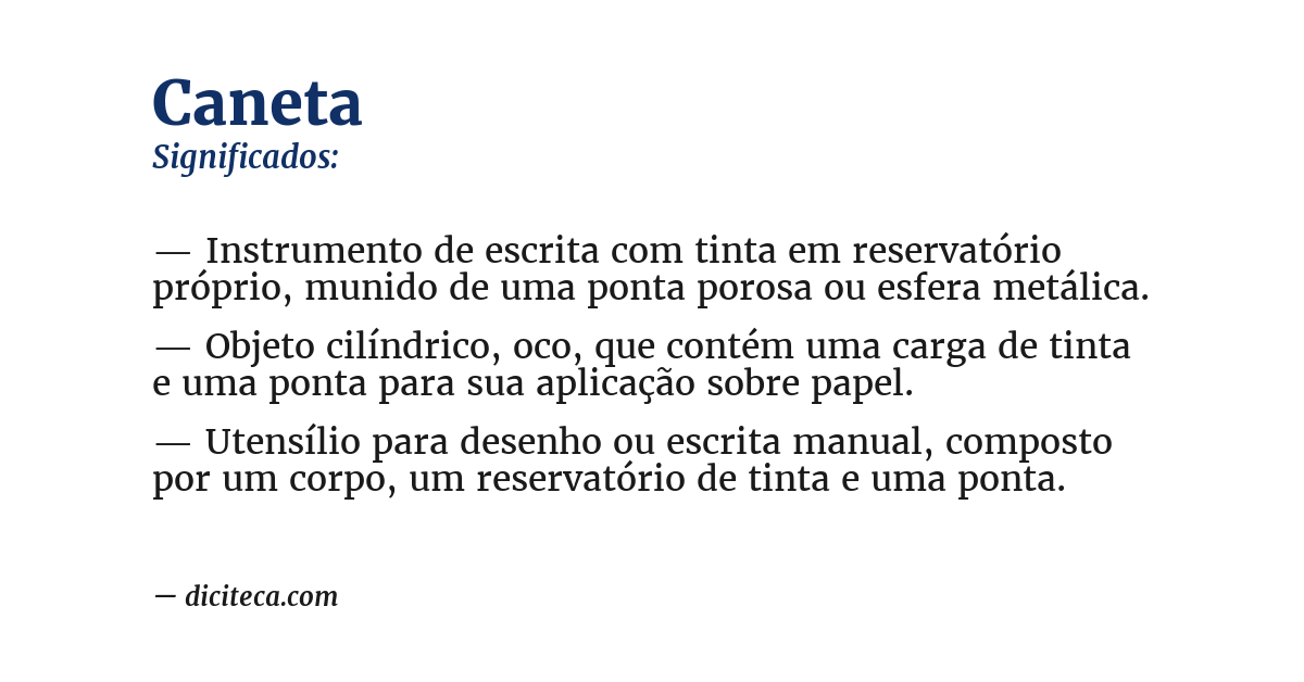Significado de caneta