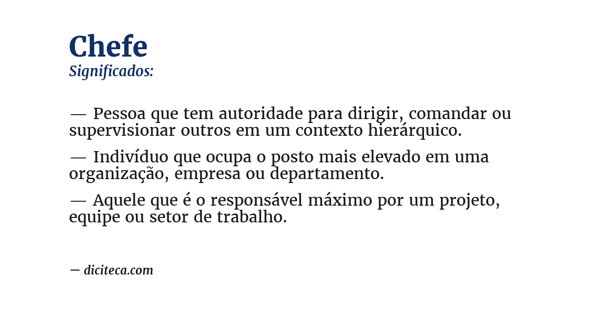 Significado de chefe