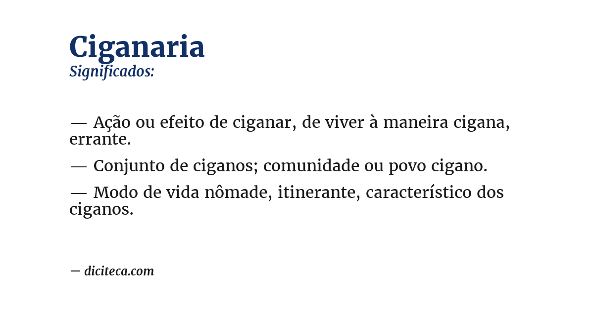 Significado de ciganaria