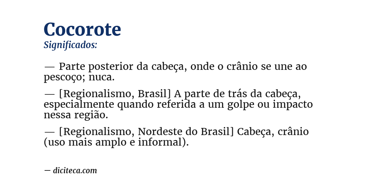 Significado de cocorote