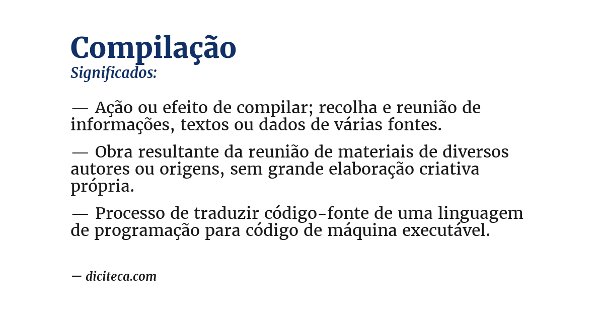 Significado de compilação