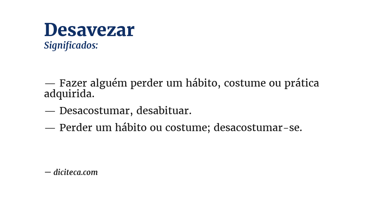Significado de desavezar