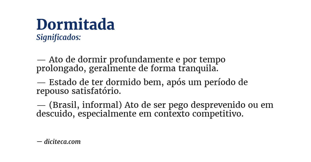 Significado de dormitada