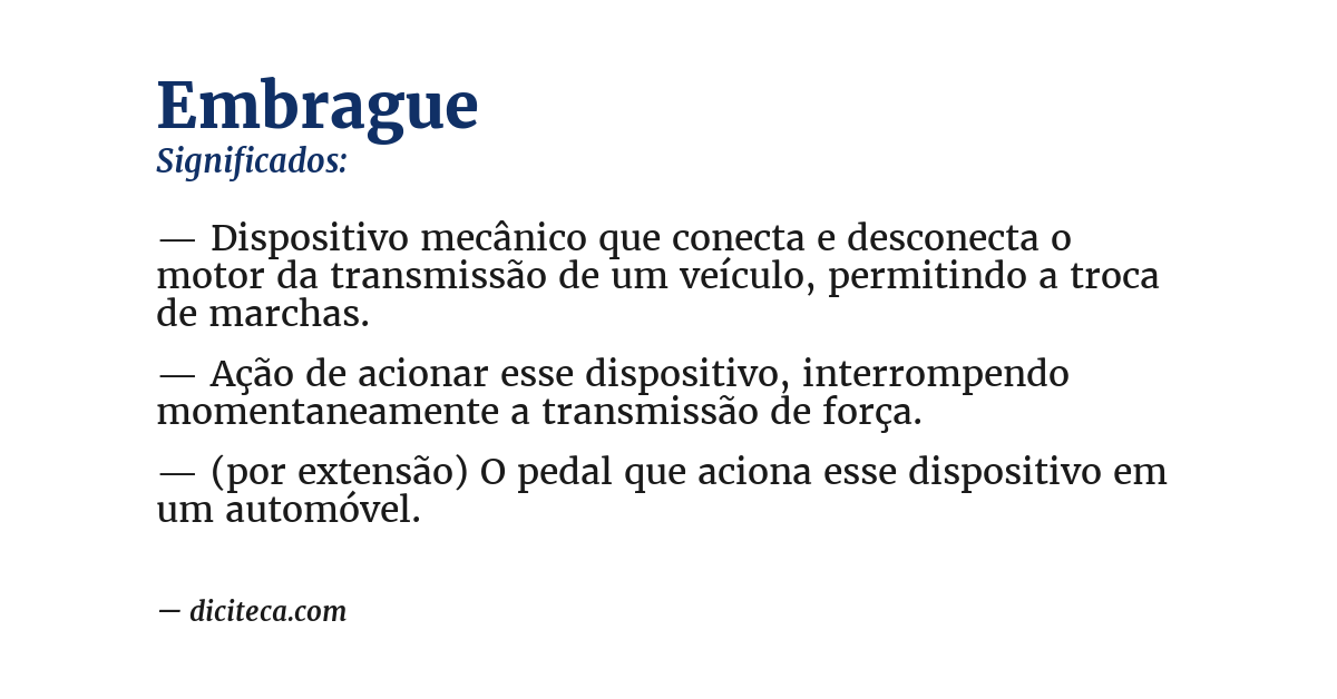 Significado de embrague