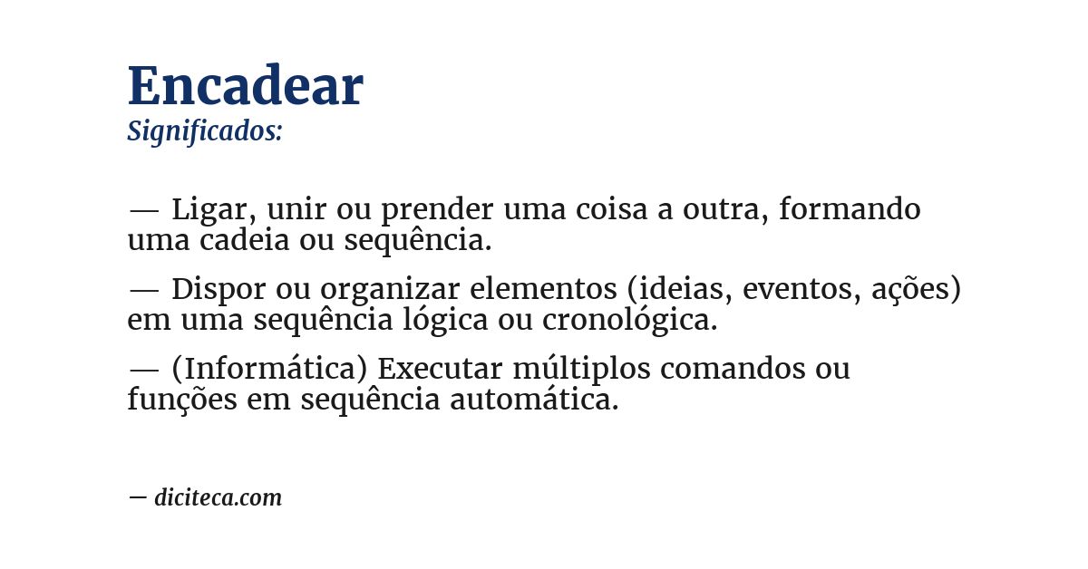 Significado de encadear