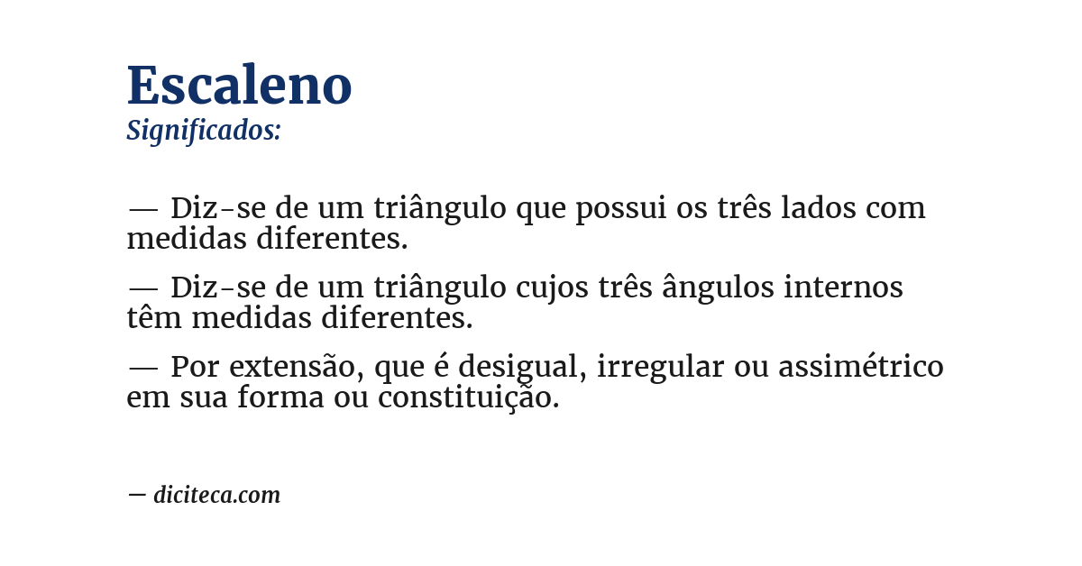 Significado de escaleno