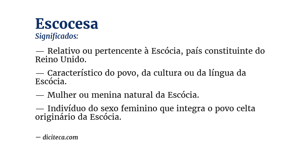 Significado de escocesa