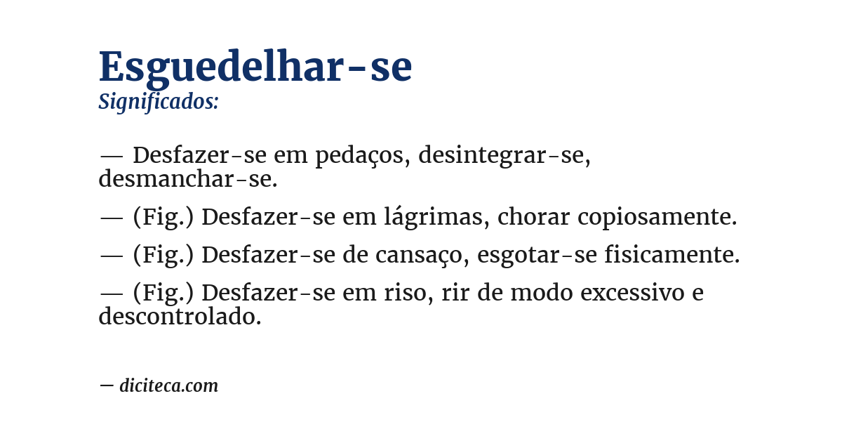 Significado de esguedelhar-se
