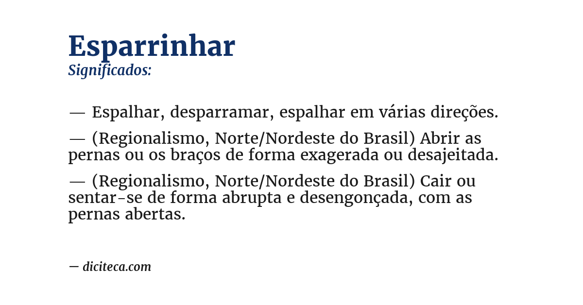 Significado de esparrinhar