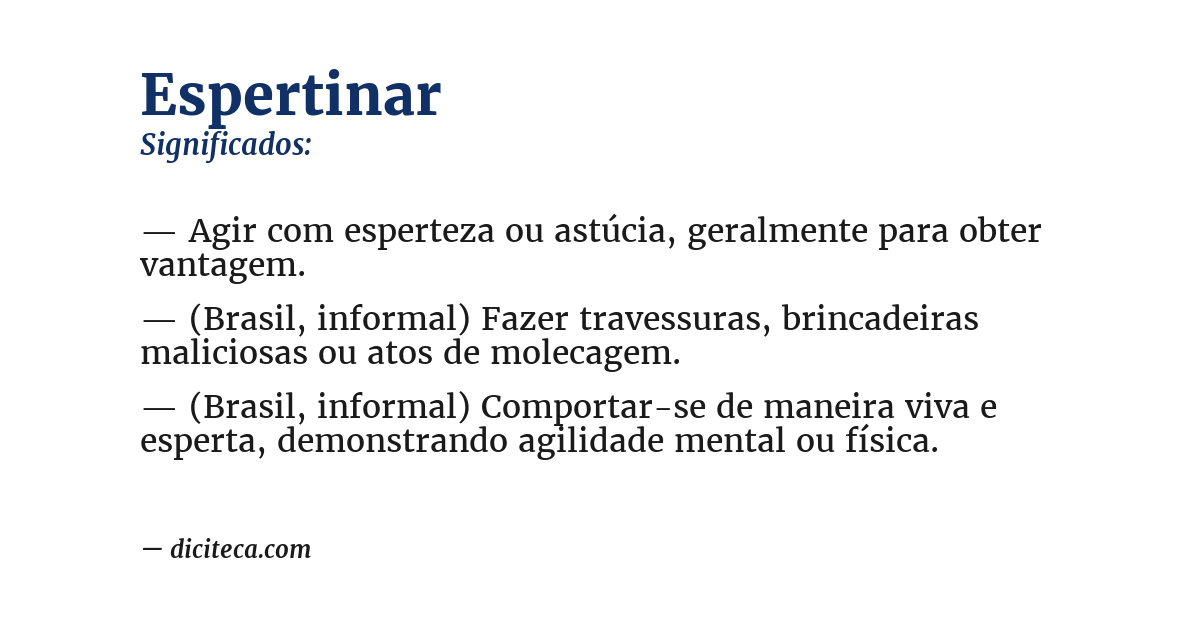 Significado de espertinar