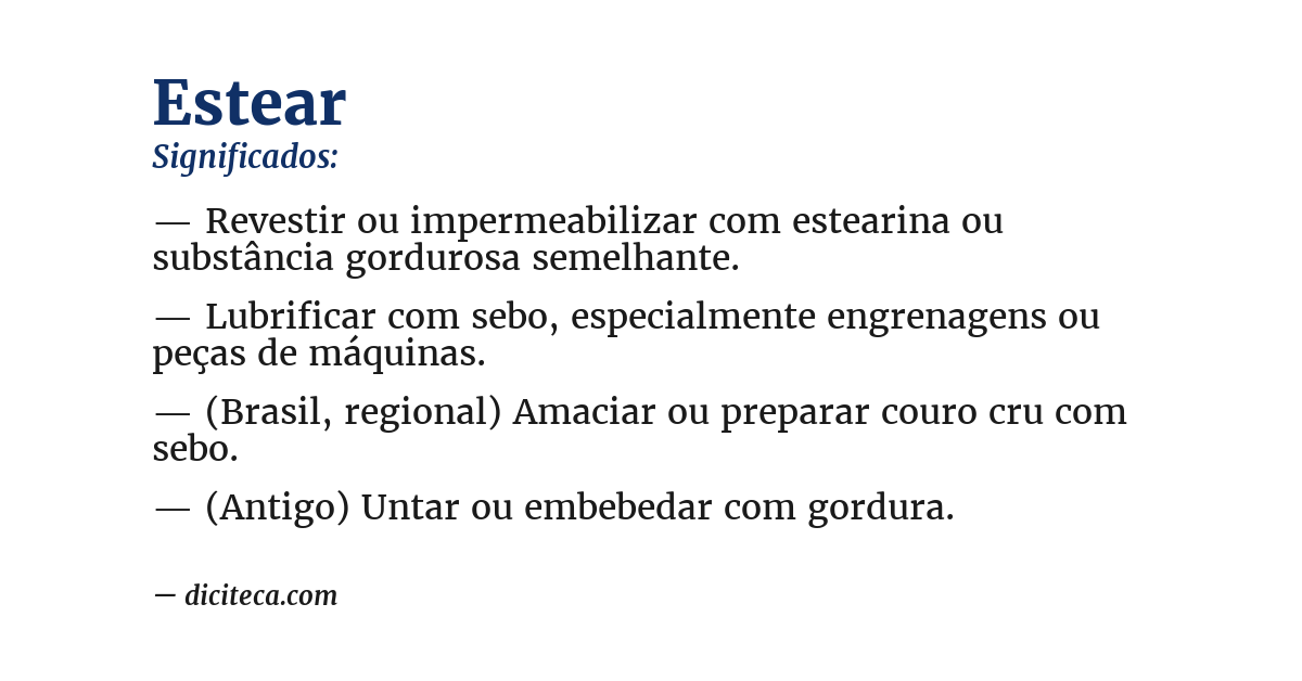 Significado de estear