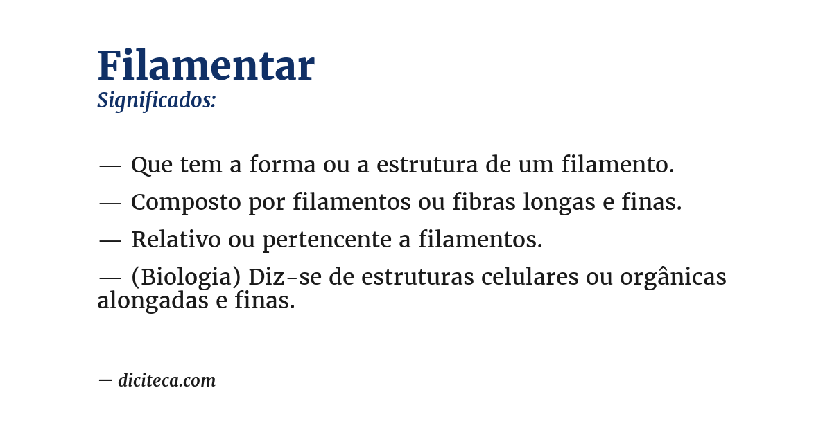 Significado de filamentar