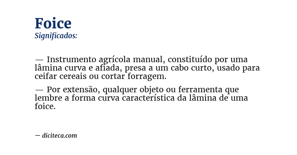 Significado de foice