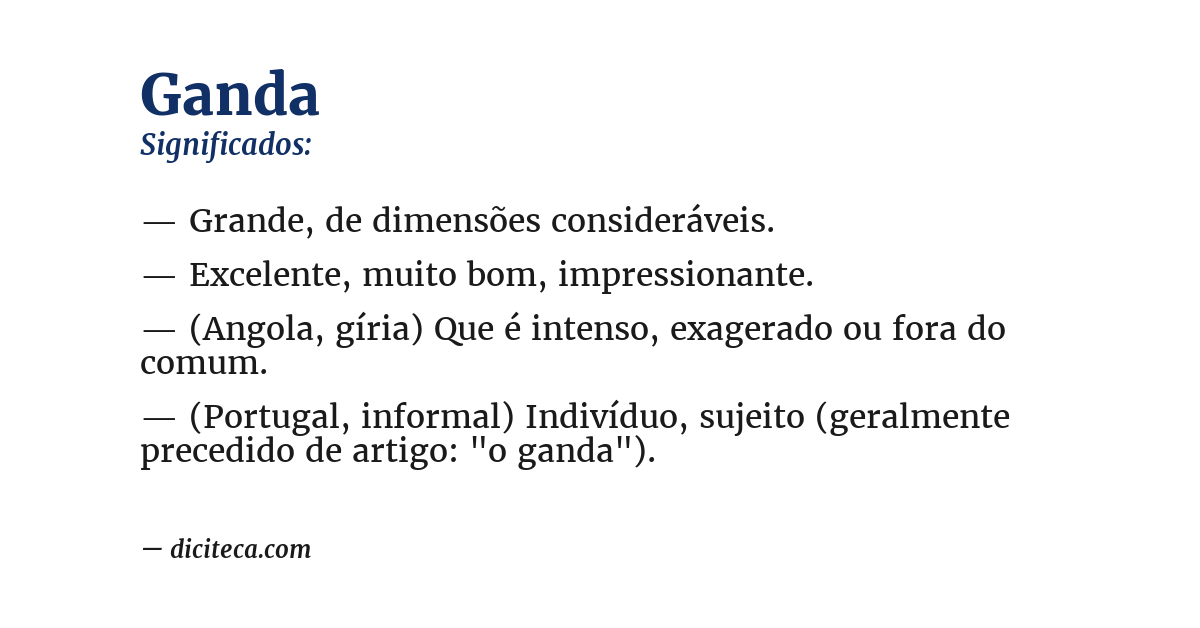 Significado de ganda