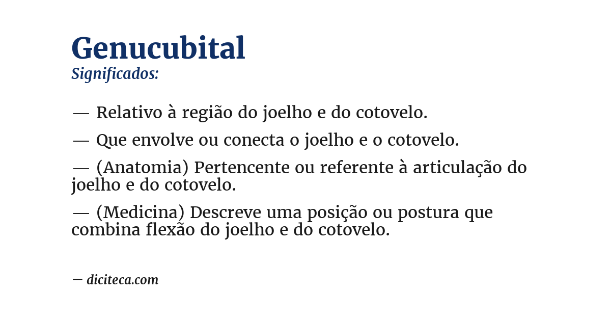 Significado de genucubital