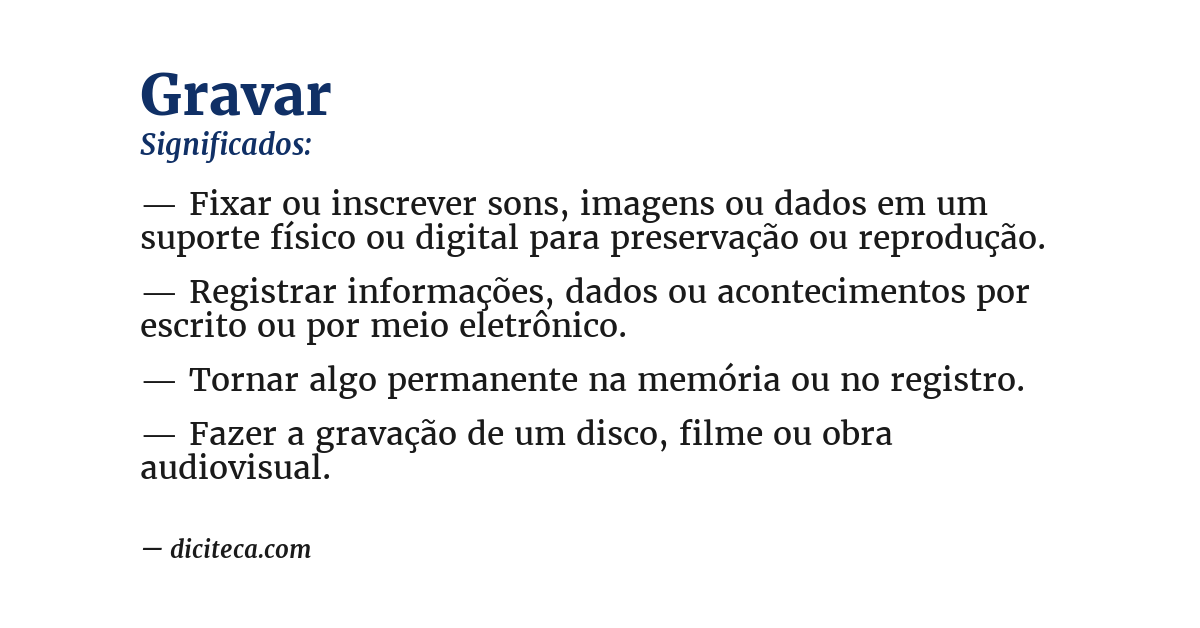Significado de gravar