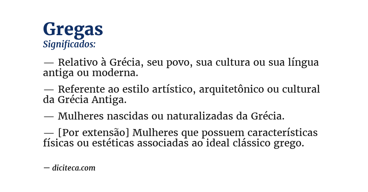 Significado de gregas