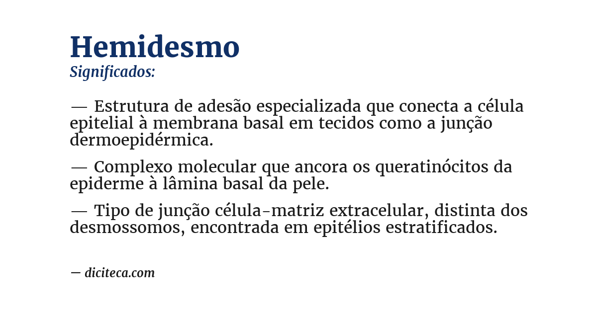 Significado de hemidesmo