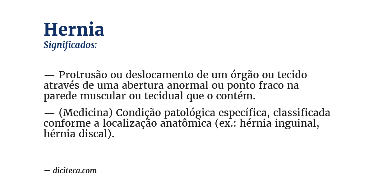 Significado de hernia