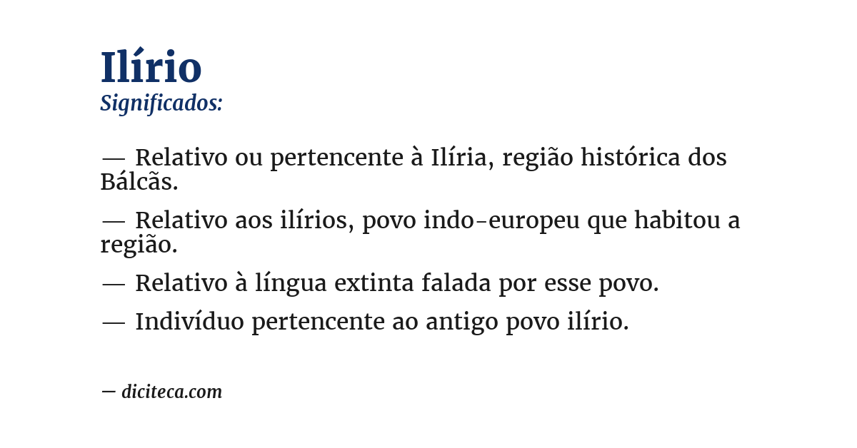 Significado de ilírio