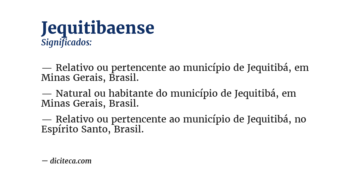 Significado de jequitibaense