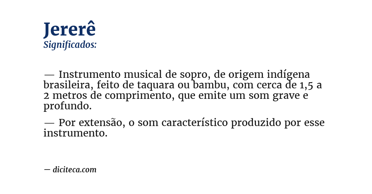 Significado de jererê