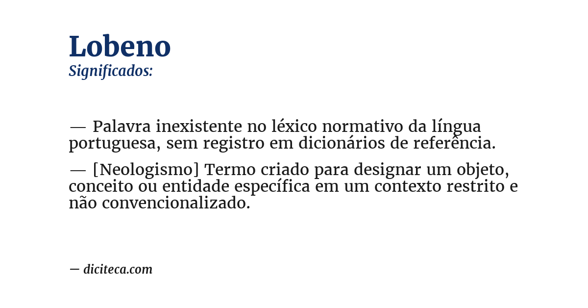 Significado de lobeno