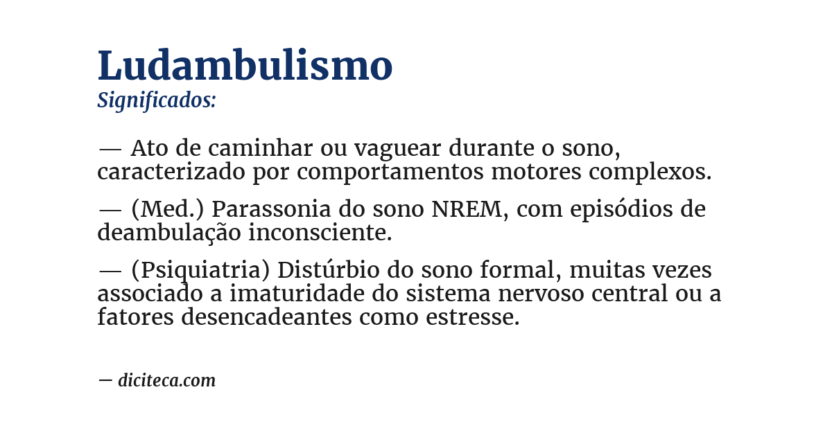 Significado de ludambulismo
