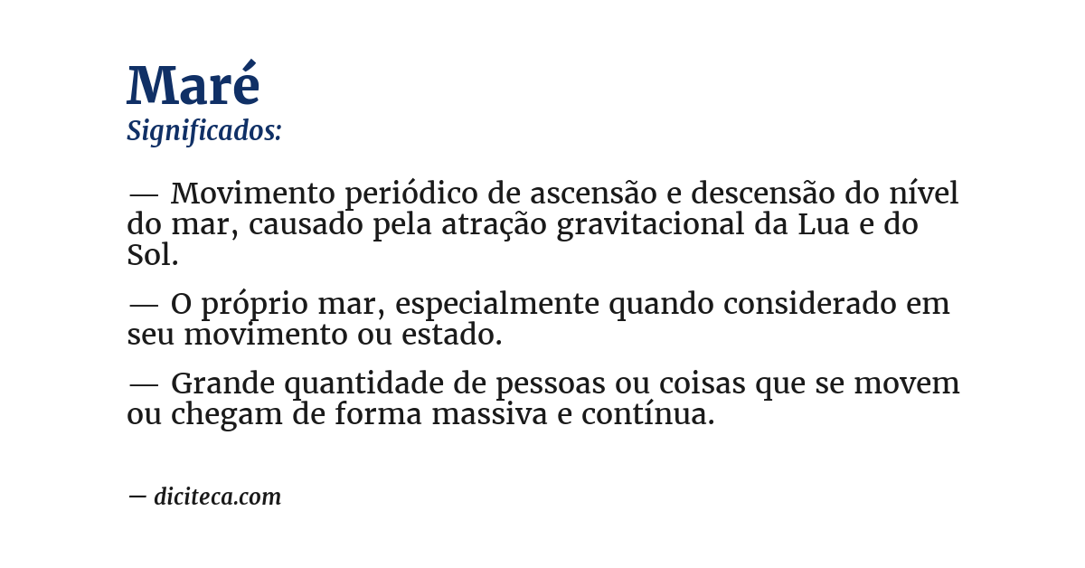 Significado de maré