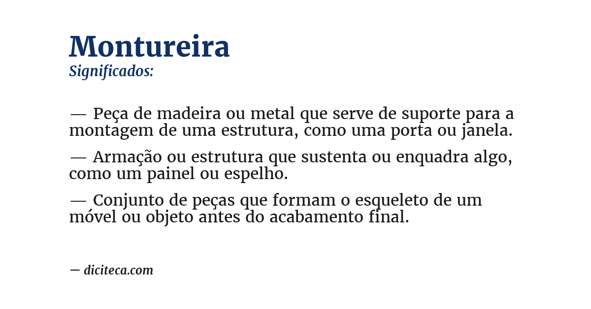 Significado de montureira