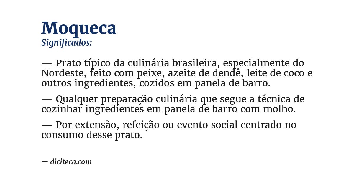 Significado de moqueca