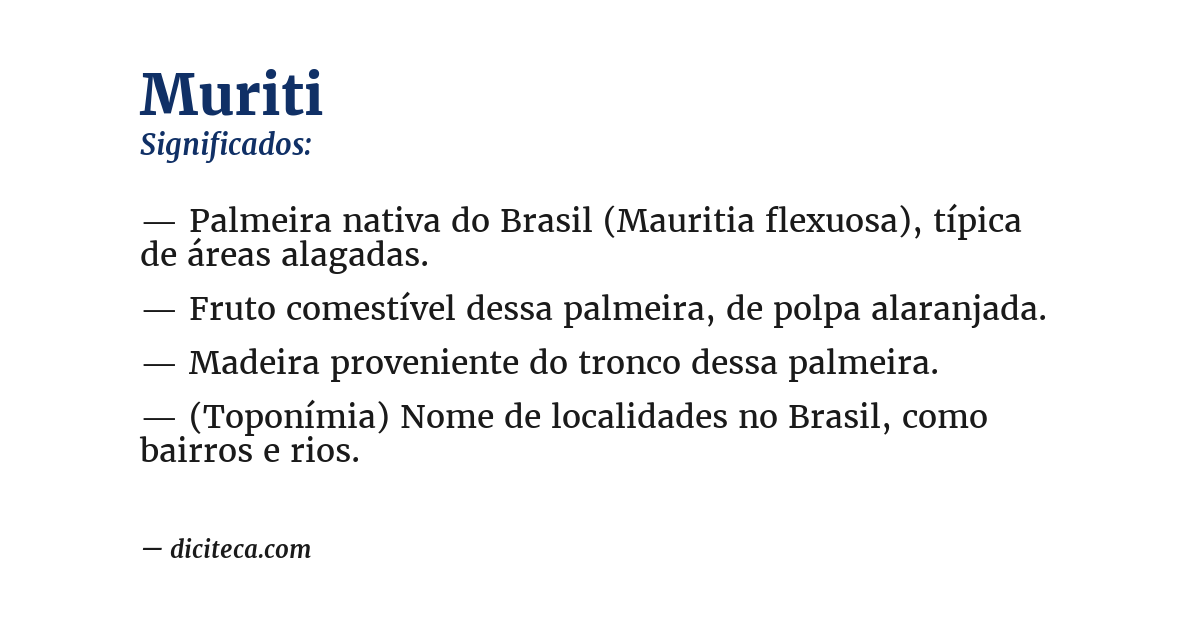 Significado de muriti