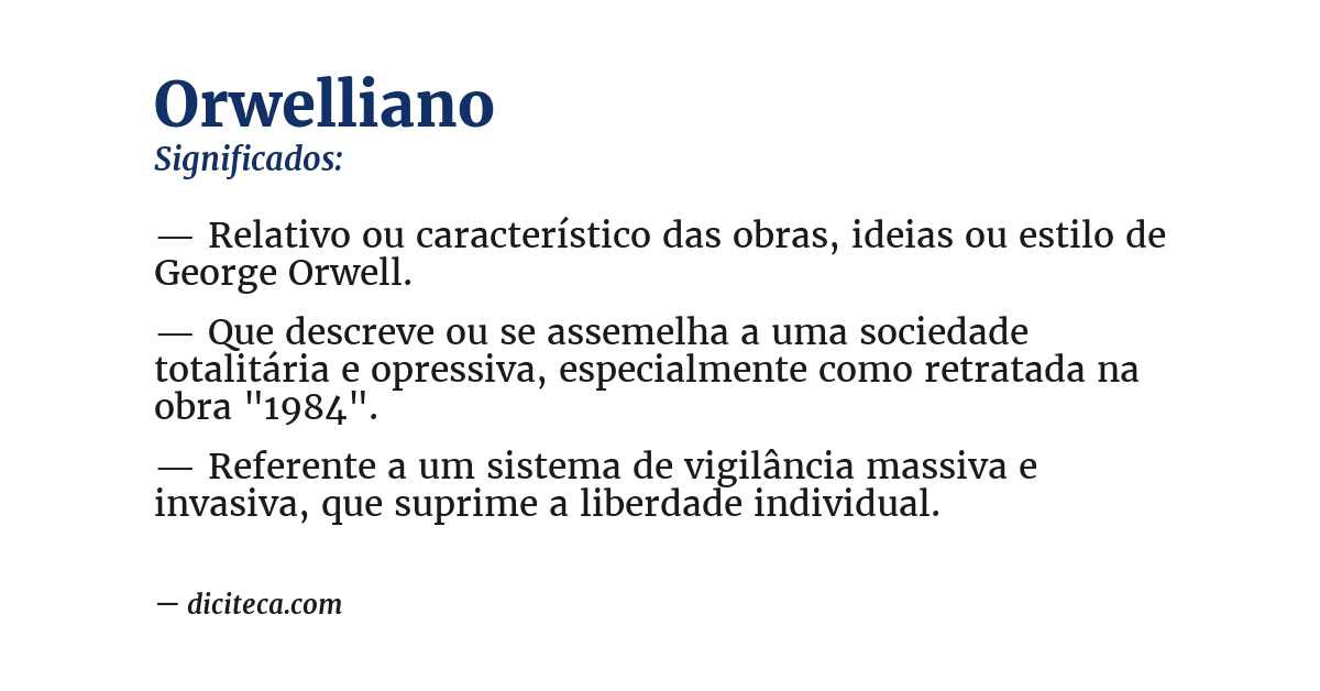 Significado de orwelliano