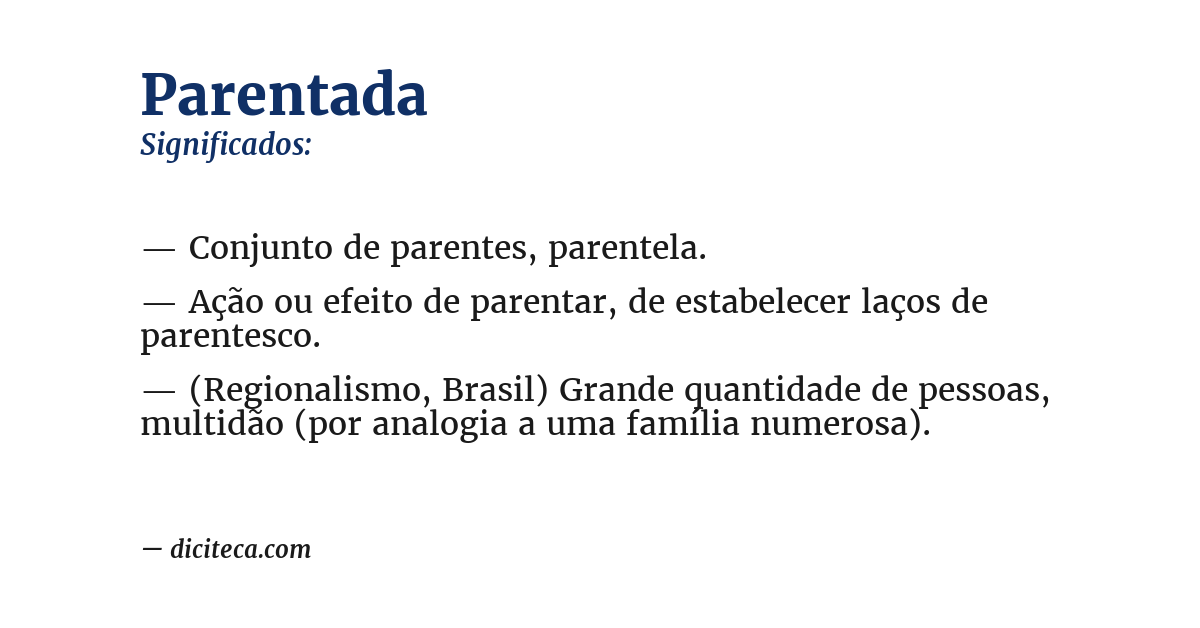 Significado de parentada