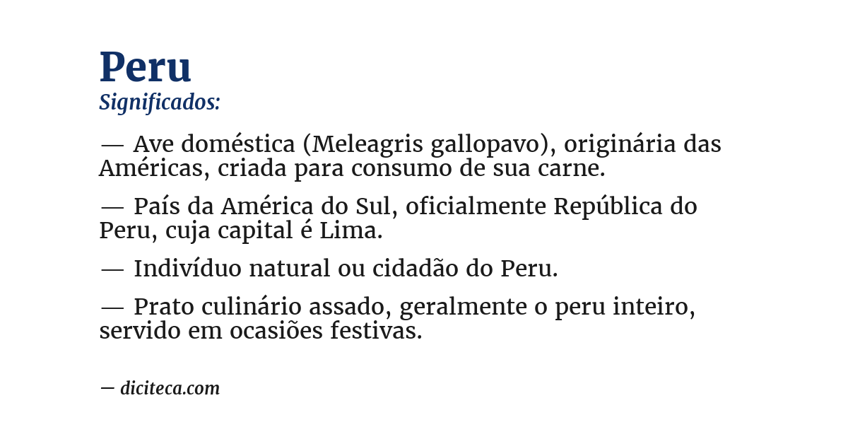 Significado de peru