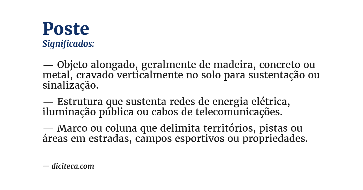 Significado de poste