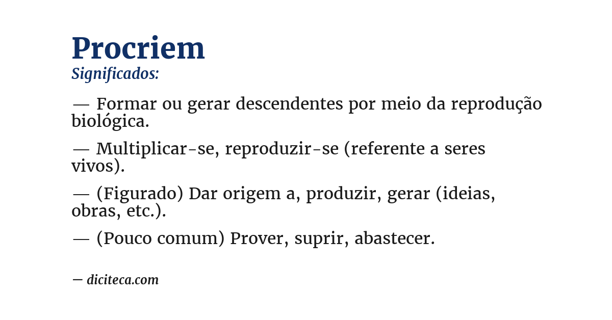 Significado de procriem