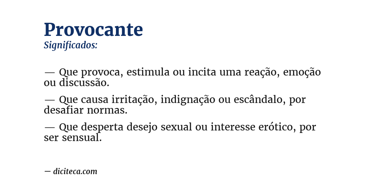 Significado de provocante