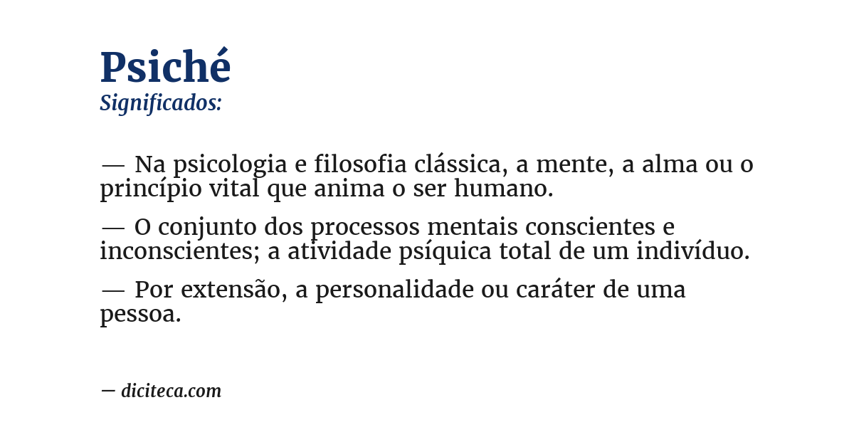 Significado de psiché