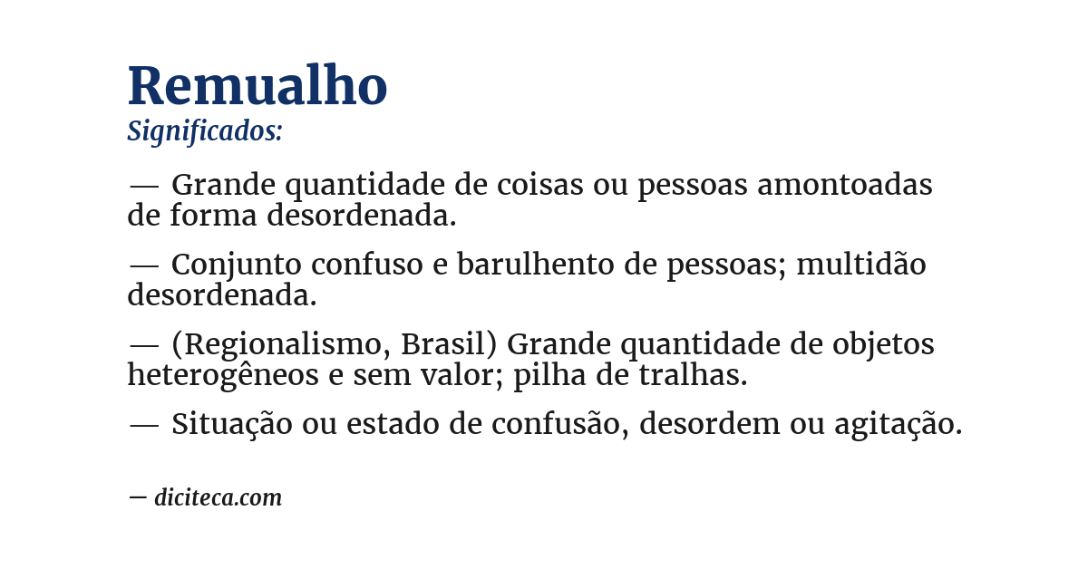 Significado de remualho