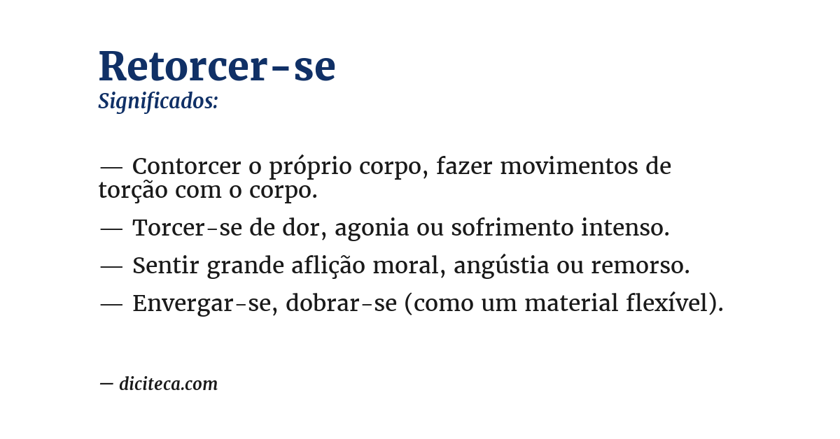 Significado de retorcer-se