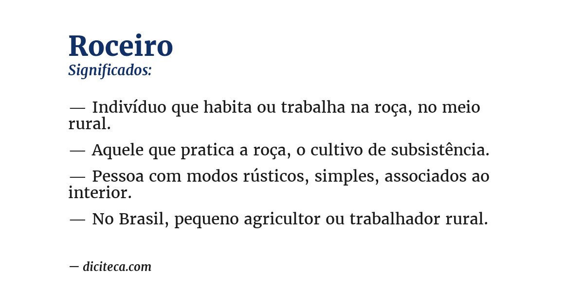 Significado de roceiro