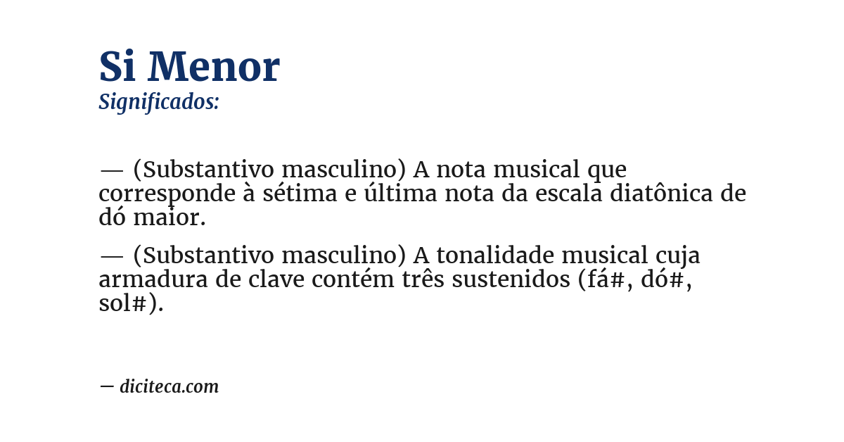 Significado de si menor